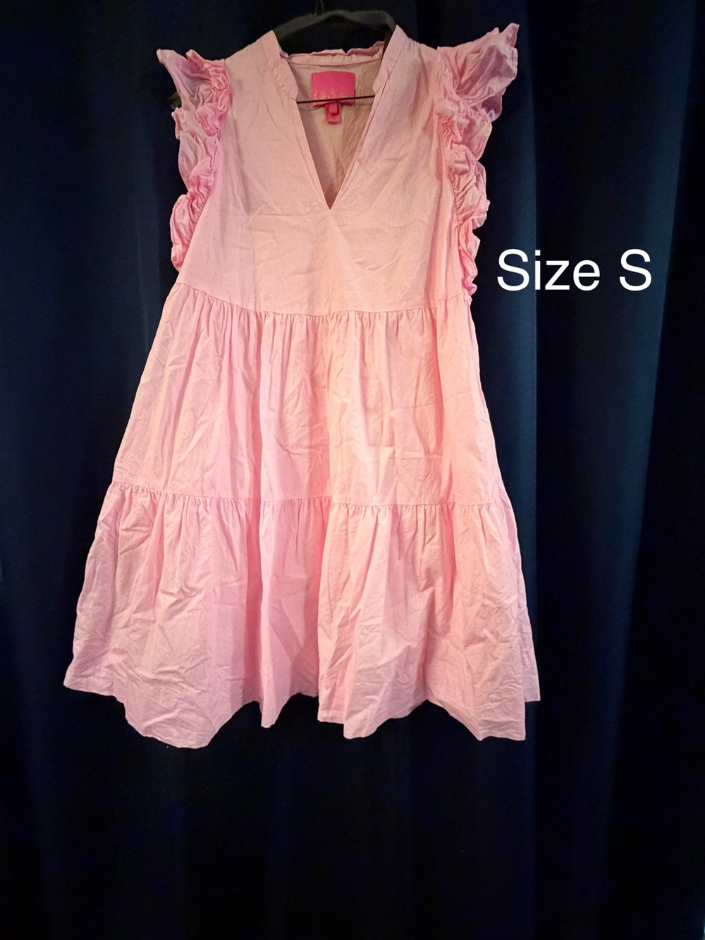 Lilly Pulitzer Pink Ruffle-Sleeve Tiered Casual Dress